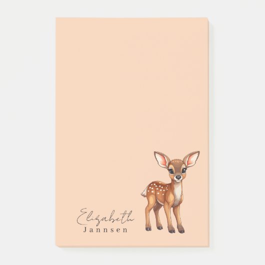 Eenvoudige minimale Schattigee Girly Post-it® Notes (Voorkant)