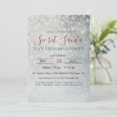 Eenvoudige minimale sneeuwvlokken Secret Santa Par Kaart (Staand voorkant)