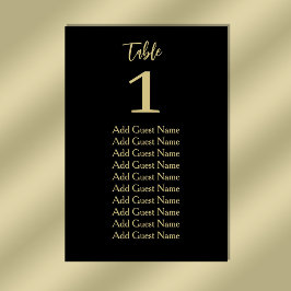 Eenvoudige minimale tafelnummer zitplaatskaart