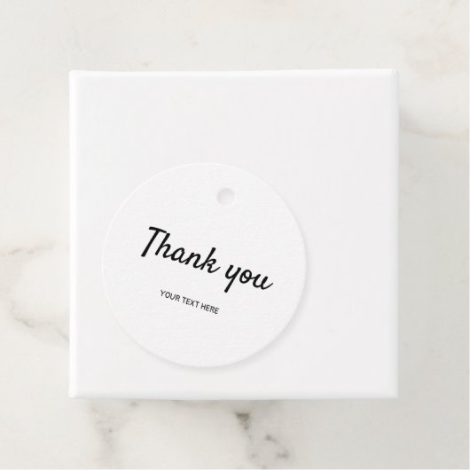 eenvoudige minimale tekst - dank je cadeau labels (In situ)