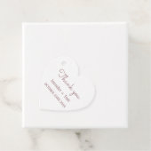 Eenvoudige minimale tekst roos gouden bruiloft dan bedankjes labels (In situ)