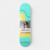 Eenvoudige minimale TOEVOEGING UW FOTO TEKST CHRIS Skateboard (Voorkant)