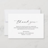 Eenvoudige minimale traditionele klassieke begrafe bedankkaart (Voorkant)