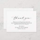 Eenvoudige minimale traditionele klassieke begrafe bedankkaart (Voorkant / Achterkant)