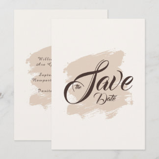 Eenvoudige Minimale Trouwkaart Save The Date Uitno