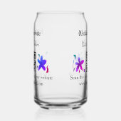 Eenvoudige minimale trouwwebsite Q R code voeg naa Blikvorm Glas (Rechts)