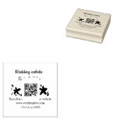 Eenvoudige minimale trouwwebsite Q R code voeg naa Rubberstempel (Gestempeld)