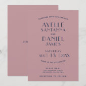 Eenvoudige, minimale uitnodiging tot het uitzenden (Voorkant / Achterkant)