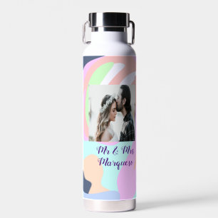 eenvoudige minimale voeg je naam foto pastel verf waterfles
