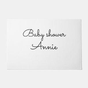 eenvoudige minimale voeg je naam tekst baby shower deurmat