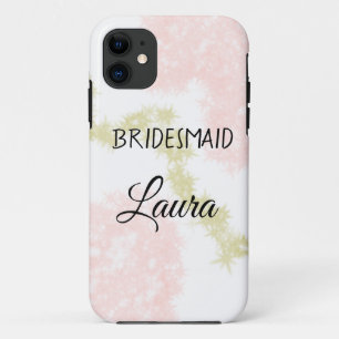 Eenvoudige minimale voeg naam bruidsmeisje geschen iPhone 11 hoesje