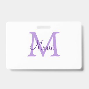 eenvoudige minimale voeg naam monogram roze rood badge