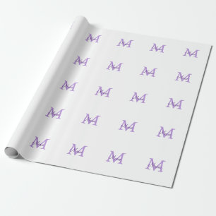 eenvoudige minimale voeg naam monogram roze rood cadeaupapier
