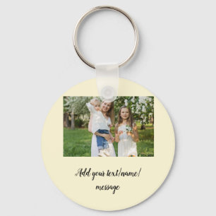 eenvoudige minimale voeg onze fotocollage naam tek sleutelhanger