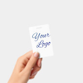 eenvoudige minimale voeg uw logo/ontwerp hier teks badge (Handheld)