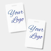 eenvoudige minimale voeg uw logo/ontwerp hier teks badge (Voor- en achterkant)