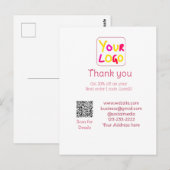 eenvoudige minimale voeg uw logo/ontwerp hier teks briefkaart (Voorkant / Achterkant)