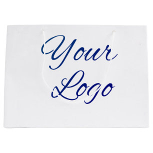 eenvoudige minimale voeg uw logo/ontwerp hier teks groot cadeauzakje