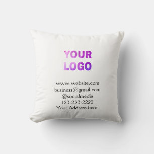 eenvoudige minimale voeg uw logo/ontwerp hier teks kussen