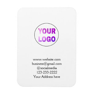 eenvoudige minimale voeg uw logo/ontwerp hier teks magneet