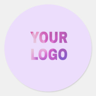 eenvoudige minimale voeg uw logo/ontwerp hier teks ronde sticker