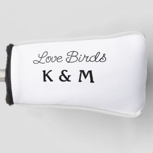 eenvoudige minimale voeg uw naam tekst liefde voge golfheadcover