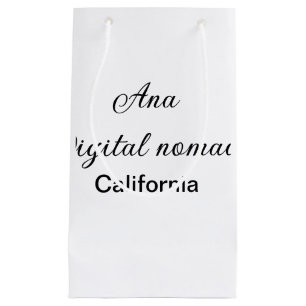 Eenvoudige minimale voeg uw naam tekst plaats cali klein cadeauzakje