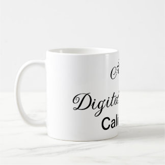 Eenvoudige minimale voeg uw naam tekst plaats cali koffiemok