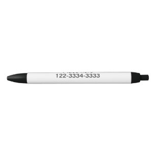 Eenvoudige minimale voeg uw naam tekst plaats stad zwarte inkt pen