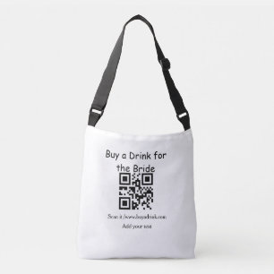 Eenvoudige minimale vrijgezellenfeest koop een bru crossbody tas