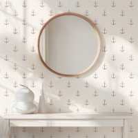 Eenvoudige minimale Waterverf Ankers Nautical Pink