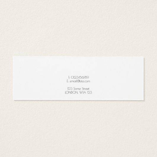 Eenvoudige minimale witte oorbel display kaart (Achterkant)