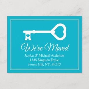 Eenvoudige, minimale, witte waarschuwing voor bewe aankondigingskaart