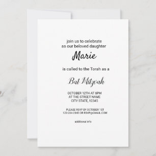 Eenvoudige minimale witte zwarte klassieker Edi Ba Kaart