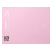 Eenvoudige minimale zakelijke QR-code Logo | Onder Notitieblok (Voorkant)