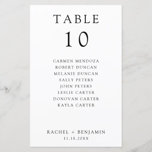 Eenvoudige minimale zwarte witte bruiloft (Voorkant)