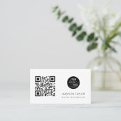 Eenvoudige minimalisatie van de QR-code van de Cus Visitekaartje (Staand voorkant)