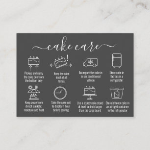 Eenvoudige minimalist dank u taart verzorging inst visitekaartje