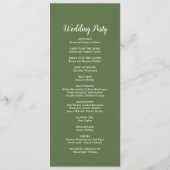 Eenvoudige minimalist|Donkere Wijze Bruiloft Programma (Achterkant)