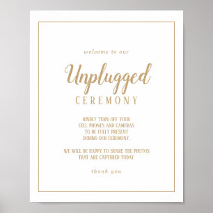 Eenvoudige minimalist Goud Lijst zonder stekker Poster