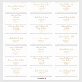 Eenvoudige minimalist|Gouden bruiloft Adresetikett Sticker