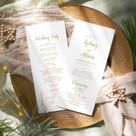 Eenvoudige Minimalist|Gouden Trouwdag Programma