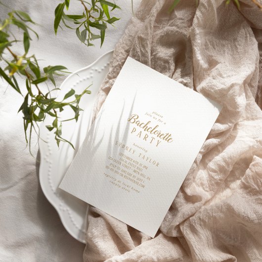 Eenvoudige minimalist|Gouden vrijgezellenfeest Kaart