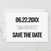 Eenvoudige minimalist save the date (Voorkant)