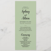 Eenvoudige minimalist|Wijze bruiloft Programma (Voorkant)