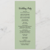 Eenvoudige minimalist|Wijze bruiloft Programma (Achterkant)