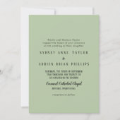 Eenvoudige minimalist|Wijze traditionele bruiloft Kaart (Voorkant)