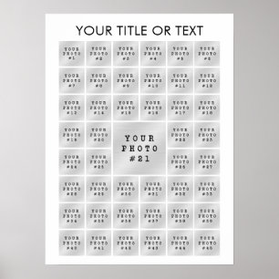 Eenvoudige Minimalistische 45 Foto Collage Persoon Poster