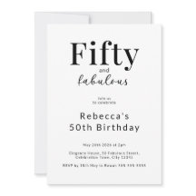 Eenvoudige Minimalistische 50ste Verjaardagsfeest