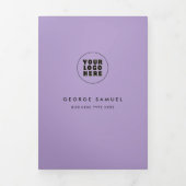 Eenvoudige minimalistische aangepaste Logo & Afbee Drieluik Kaart (Cover)